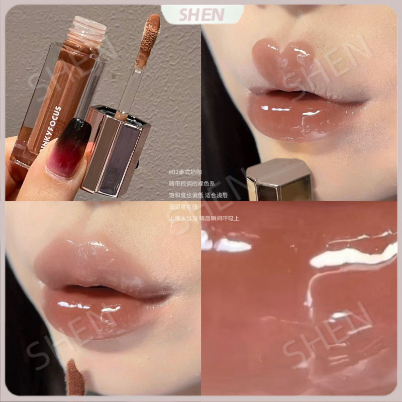 D.G Zhencai Ánh Sáng Mờ Son Bóng Dưỡng Ẩm Nước Bóng Gương Môi Glaze Thu Đông Dưỡng Ẩm Trang Điểm
