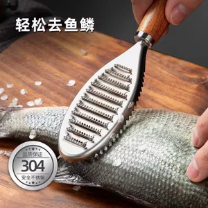 Dụng cụ bào vảy bằng thép không gỉ 304 Cân cạo Dụng cụ tiện dụng Hộ gia đình Descaling Giết dao đặc biệt Bàn chải vảy 6.17