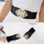 Bluelover Thời Trang Nữ Retro Co Giãn Co Giãn Đầm N Thắt Lưng Đầm Phụ Kiện Mới