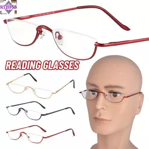 RTJIFSS Kính Mắt Nửa Khung Nhựa Siêu Nhẹ Thời Trang Unisex Nửa Trăng Kính Đọc Sách