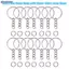Bluelover 50 Chiếc Móc Khóa Nhẫn Có Dây Xích Và 50 Chiếc Mở Nhảy Nhẫn DIY Móc Khóa Bộ Mới