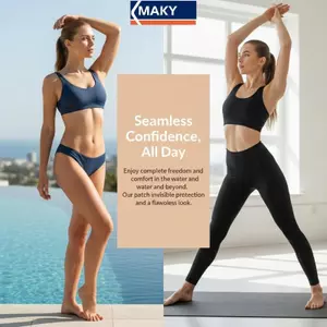 MAKY Bơi Chống Thấm Nước Bảo Vệ Cơ Thể Miếng Dán Riêng Cho Nữ Miếng Dán Da Vô Hình Cho Bể Bơi Bãi Biển VN