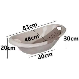 Thau chậu tắm bé đa năng nhựa VIỆT NHẬT 2202 - Có ván lưới tựa tắm, tay vịn, khay sữa tắm