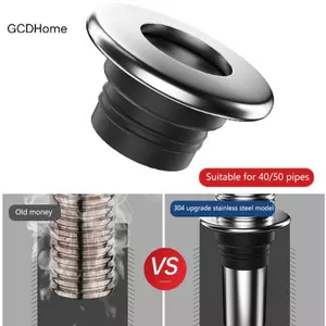 GCDHome 40 / 60cm Thép Không Gỉ Phòng Tắm Bồn Rửa Nhà Bếp Siphon Xả Chất Thải Ống Linh Hoạt Nhà Ống Thoát Nước Có Thể Thu Vào HOT