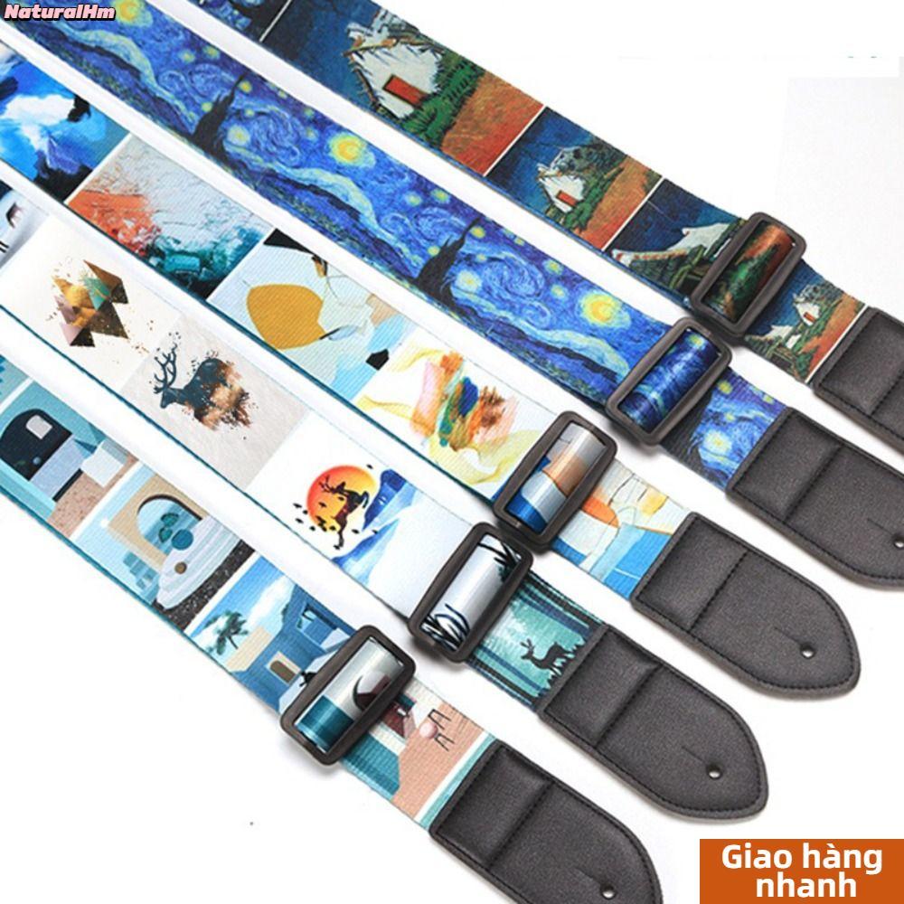 Thắt lưng đeo vai đàn guitar NATURALHM, mở rộng dây đeo đàn guitar Acoustic có thể điều chỉnh, Đàn guitar thời trang / Đàn Ukulele / Bass Phần đàn guitar da Dây đeo chéo đàn guitar