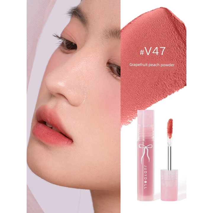 son bóng son bóng lì lâu trôi Judydoll Judydoll Velvet Lip Glaze Matte Lip Mud Matte Lip Gloss Môi Khỏa Thân Son Môi Ánh Sáng Trang Điểm Độ bão Hòa Thấp