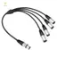 PPY 3Pin XLR Nữ Đến Bốn Nam Cáp Phân Phối Âm Thanh 0 6M Cho Micro Máy Trộn Khuếch Đại