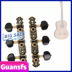 Guansfs Bộ chỉnh đàn guitar Đầu máy khóa điều chỉnh chính xác Tỷ lệ 1:18 Chốt 3L3R cho guitar bass acoustic điện Nhạc sĩ nghệ sĩ guitar Rock Metal Blues Hiệu suất