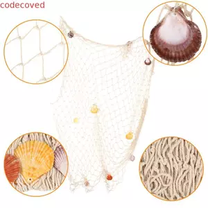 MCODECOVED Vỏ Lưới Trang Trí Bằng Tay Vỏ Biển Sao Biển Hải Lý Đại Dương Chủ Đề Nền Tường Trang Trí Tường Nhà
