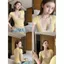 Áo thun ngắn tay nơ ren cổ chữ v sang trọng Hàn Quốc dành cho nữ mùa hè gợi cảm Hot Girl ngắn Slim-Fit Top nữ