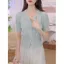 Đẹp Tính Khí Dệt Kim Ngắn Tay Cardigan Nữ 2025 Bướm Rỗng Màu Trơn Phù Hợp Với Top 6.23