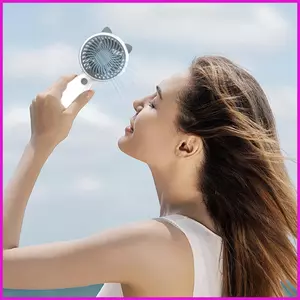 Quạt cá nhân Quạt cầm tay an toàn Quạt di động tinh tế Quạt sạc thoải mái có tay cầm chống trượt cho lyuvn