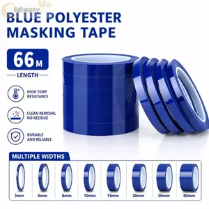 Băng đánh dấu EDIWANY, Băng mã hóa 66 mét rộng 3 / 5 / 8 / 10mm, Băng Mylar màu xanh