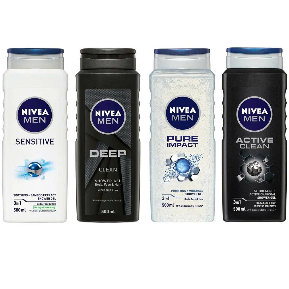 Sữa Tắm Gội Xả Nivea Men 3in1 Shower Gel 500ml