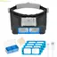 Fol Nâng cấp Tai nghe phóng đại với 4 đèn LED sáng Sạc USB cho thợ đồng hồ Nha sĩ Sở thích Cận cảnh nhiệm vụ