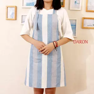 Tạp dề nấu ăn DARON|Phụ kiện làm bánh vải lanh Cotton mềm có thể giặt được Dụng cụ làm sạch gia đình Đồ dùng nhà bếp chống dầu