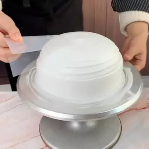 JRP 9 Chiếc Bánh Cạp Kem Thìa Cắt Bánh Nhựa Trong Suốt Răng Cạp Trang Trí Bánh Dụng Cụ Nướng Bánh JRP