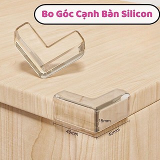 BO GÓC BÀN SILICON TRONG SUỐT CAO CẤP | COMBO 2 SET 8 MIẾNG | MIẾNG BỌC GÓC BÀN AN TOÀN CHỐNG VA ĐẬP