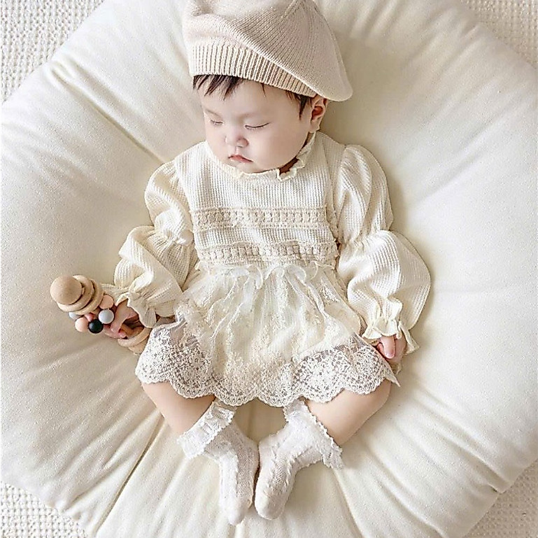 (HÀNG CÓ SẴN) Suit Váy Zen hàng QCCC tặng kèm tất zen, bản dài tay vải mềm mịn cho bé gái phong cách hàn quốc