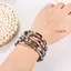 DARON Da Báo Vòng Tay, Phong Cách Bohemian Tay Trang Sức Nhiều Lớp Lắc Tay, Tất Cả Trận Đấu Retro Phóng Đại Mặt Rộng Vòng Tay Từ Tính Đảng
