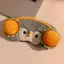 WEETW Furry Penguin Eye Shade, Mặt nạ mắt ngủ hình chim cánh cụt co giãn, Mặc thoải mái Phim hoạt hình Kawaii Mặt nạ mắt sang trọng mềm mại Đồ ngủ tại nhà