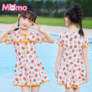 Đồ bơi một mảnh in hình dâu tây dành cho trẻ em thể thao dưới nước mùa hè và bơi lội, đồ bơi thoải mái