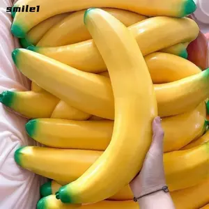 SMILE Jumbo Squishy Banana, Đồ chơi cảm giác mô phỏng khổng lồ, Đồ chơi thần tài giảm căng thẳng tăng chậm Người khổng lồ ép bóng căng thẳng cho đồ chơi sáng tạo Prank