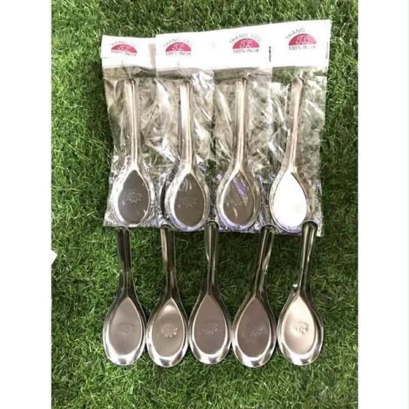 Combo 10 Chiếc Thìa Inox Bông Sen Thìa Ăn Phở Thìa Ăn Cháo Inox Tiện Dụng Chất Liệu Bền Đẹp