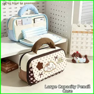 HT3 Puppy Pencil Case Sinh Viên Túi Đựng Bút Dung Tích Lớn Hoạt Hình Dễ Thương Văn Phòng Phẩm Túi TH3