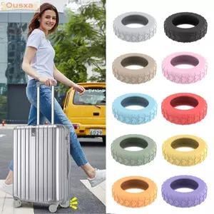 OUSXA 8 Chiếc Vỏ Bảo Vệ Bánh Xe Hành Lý, Chống Sốc Giảm Tiếng Ồn Vali Bảo Vệ Bánh Xe Nhẫn, Giảm Bánh Xe Chống Trơn Trượt Silicone Hành Lý Caster Giày Du Lịch