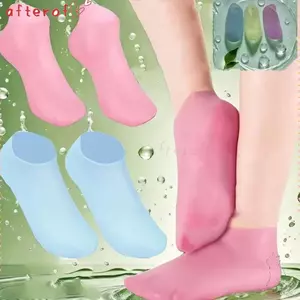 Tất chăm sóc bàn chân AFTEROF, Chống nứt nẻ Massage Spa chống khô Tất chân dưỡng ẩm bằng silicon, Có thể tái sử dụng Loại bỏ da chết Giảm đau Bảo vệ Tất Gel dưỡng ẩm