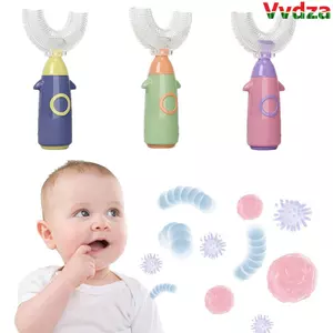 Bàn chải đánh răng hình chữ U VVDZA Chăm sóc răng miệng Trẻ em ủng hộ làm trắng răng