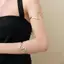 Cá tuyết hình dạng sóng mở Cuff Vòng đeo tay tối giản đồ trang sức thanh lịch cho phụ nữ