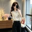 Áo sơ mi cổ điển mới mùa hè in hình thời trang dáng rộng chấm bi cho nữ