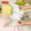 Túi thời gian FAVORITEGOODS, Túi trang điểm thiết kế hoa vuông, Ví Mini Cotton Polyester thời trang dành cho nữ Cô gái