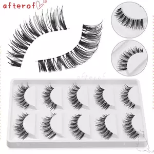 AFTEROF 5 Cặp Lông Mi Giả Thời Trang Dài Mềm Mại Mỹ Phẩm
