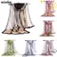 Khăn voan NICOLOO, Khăn choàng dài hoa 160 * 50cm, Khăn choàng lụa có thể giặt được màu Gradient sang trọng dành cho nữ