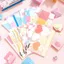 GETVOW Sticky Note Material Pack, Fan Journal M5 Mini Mechanism DIY Craft Book, Sổ tay trang trí In hai mặt Giấy dán trẻ em Đồ chơi thủ công