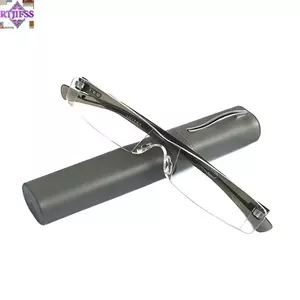 RTJIFSS Slim Pen Kính Đọc Sách, Có Bút Kẹp Ống Bảo Vệ Mắt Kính Đầu Đọc Ống Nhỏ, PC Thoải Mái Quang Học Di Động Kính Mắt Nam Nữ