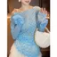 Milyfashion Xanh Chấm Bi Áo Thun Dài Tay Mỏng Chống Nắng Mùa Hè Phong Cách Mới Ngắn Hàng Đầu BÉ TEE Kỳ Nghỉ 0IY8