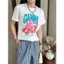 Áo thun ngắn tay cỡ lớn cỡ lớn in hình mùa xuân hè 100% cotton chất lượng cao dành cho nam và nữ 0629