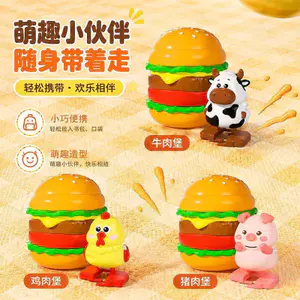 Spike Price Ngộ nghĩnh nảy trứng Burger Búp bê Gà con Đồ chơi giải nén Xoay Tricky Clockwork nảy trứng Burger Heo con Đồ chơi Quà tặng