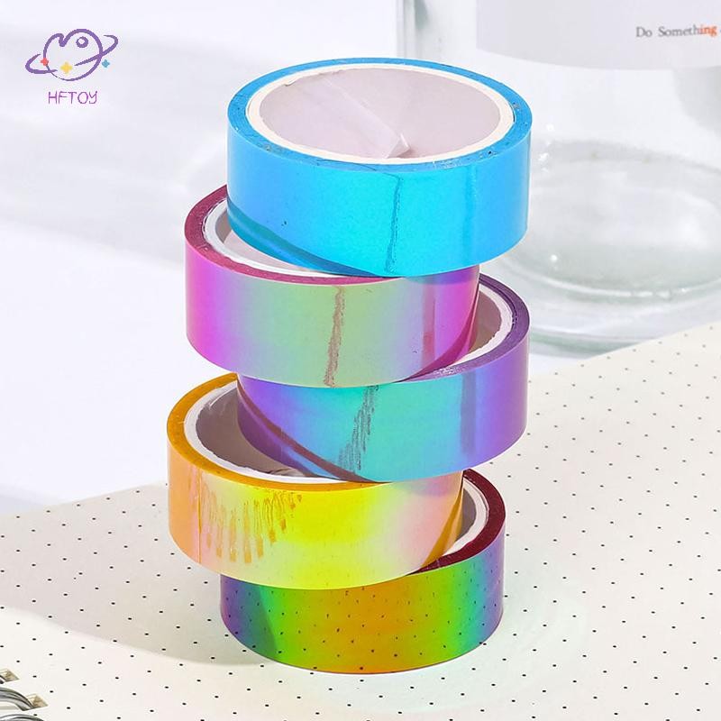 HFTOY Dây hologram đa sắc màu 500cm, thiết bị tập thể dục và trang trí rhythmic gymnastics