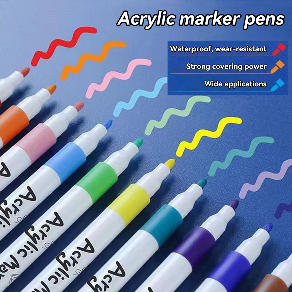 Bộ bút màu nước acrylic 12/24/36/48/60/80 nhanh khô, dùng cho học sinh và văn phòng