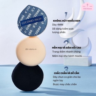 Bộ Mút Trang Điểm GECOMO Jeans: 1 Mút Cushion & 1 Mút Phấn Phủ Kèm Hộp Đựng Tiện Lợi