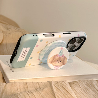 [Sheren] Ốp điện thoại hình chú chó con chấm bi nhỏ tươi thích hợp cho i16 15 14 13 12 11 pro max Vỏ bảo vệ chống sốc