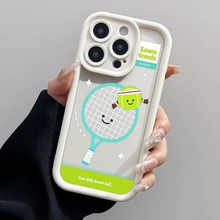 Phim Hoạt Hình Dễ Thương Vợt Tennis Cầu Lông Cặp Đôi Ốp Lưng Điện Thoại Samsung Galaxy A07 A17 A06 A16 A26 A36 A56 5G A03 Core Mềm Chống Sốc TPU