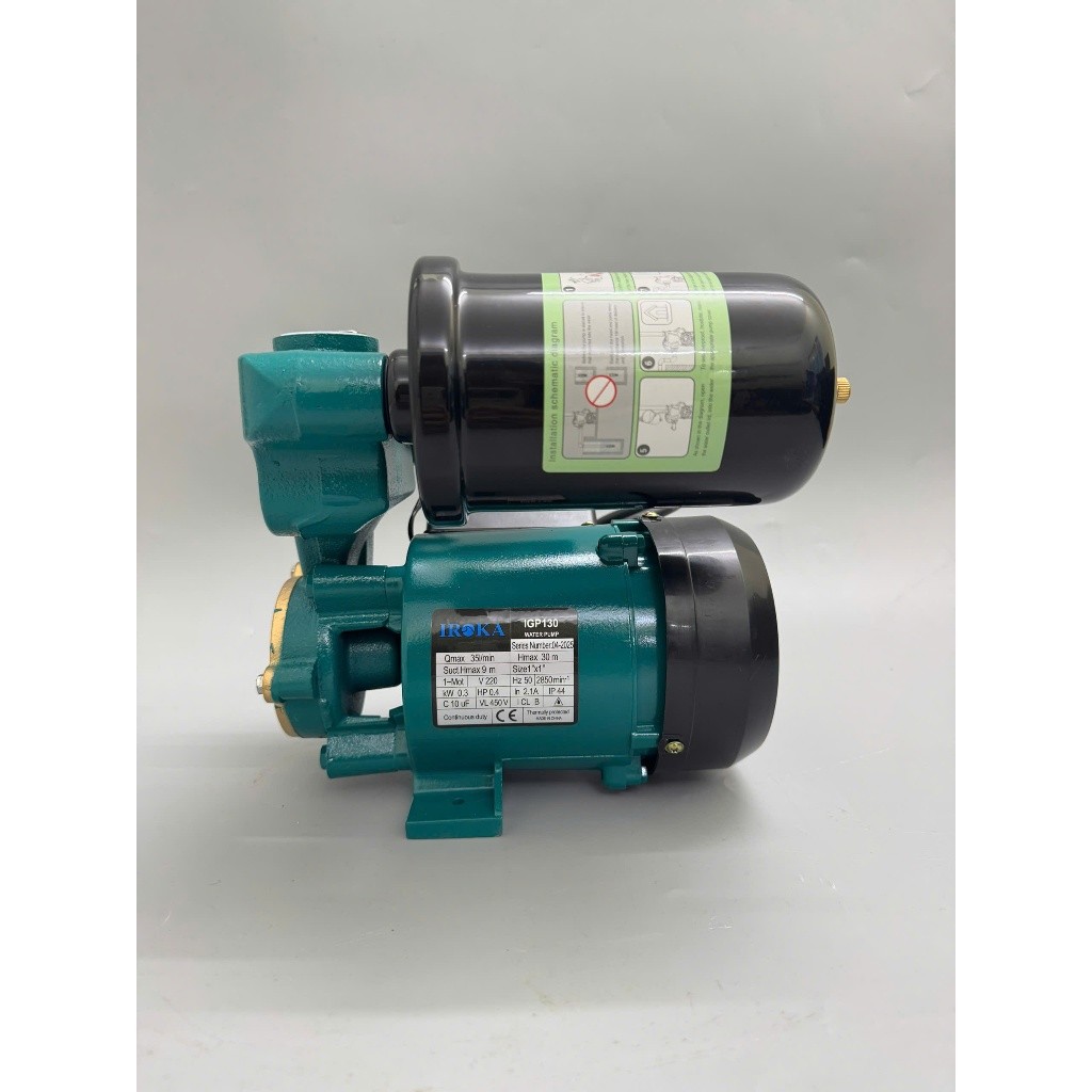 Máy Bơm Tăng Áp Tự Động IROKA IGP130 Công Suất 300W Dùng Trong Sinh Hoạt  Áp Lực Mạnh Hút Sâu Đẩy Cao Bảo Hành 12 Tháng
