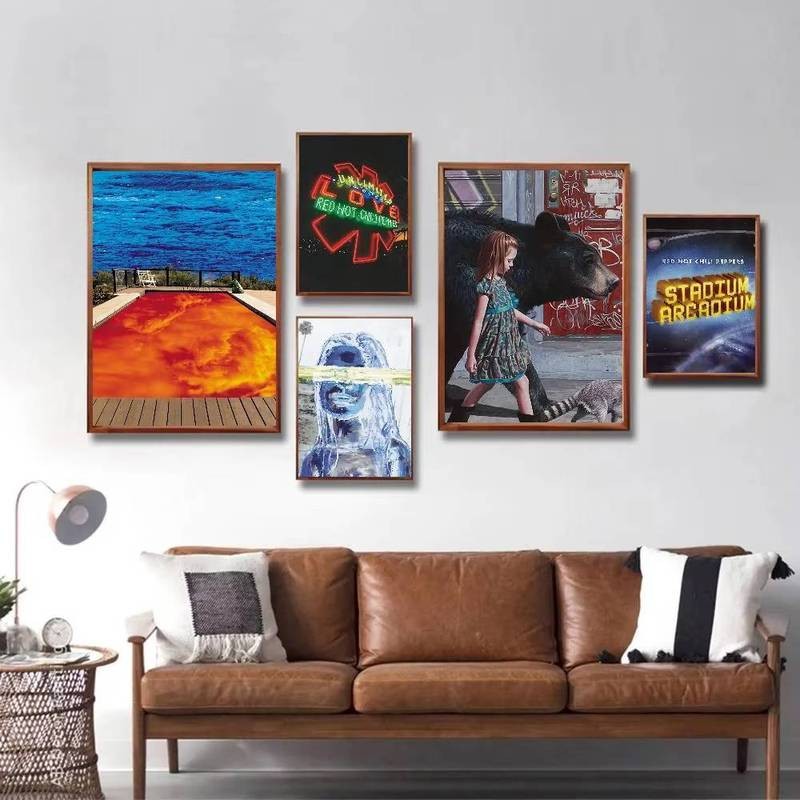 Tiêu Ớt Nóng Đỏ (R-Red H-Hot C-Chili P-Peppers) Poster Phòng Trưng Bày In Canvas Trang Trí Nhà Cửa Phòng Khách