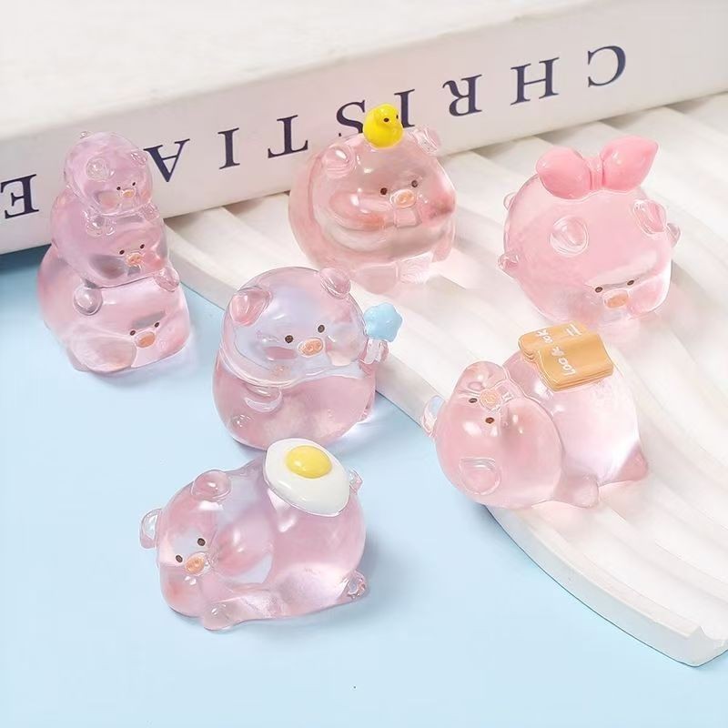 Hoạt Hình Dễ Thương Xếp Chồng Búp Bê Lợn Microscopic Để Bàn Chữa Bệnh Ba Chiều Trang Trí Đồ Trang Trí Mini Đồ Trang Trí Xe Hơi